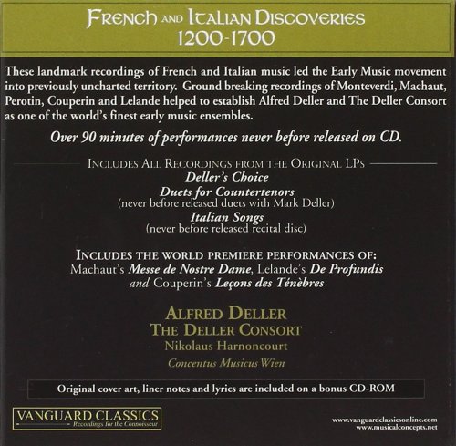 Alfred Deller - The Complete Vanguard Recordings, vol.6: French and Italian Discoveries 1200-1700 (2008)