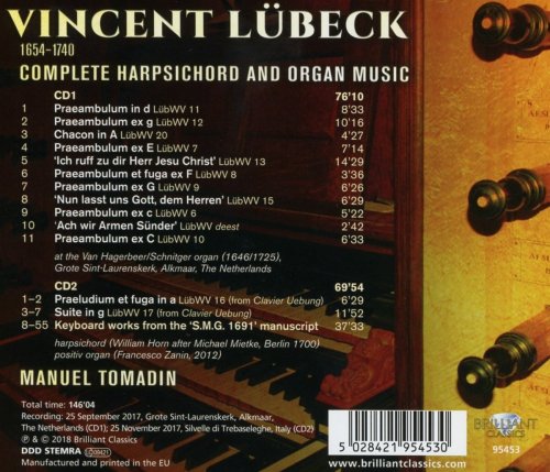 Manuel Tomadin - Lübeck: Complete Harpsichord & Organ Music (2018) CD-Rip