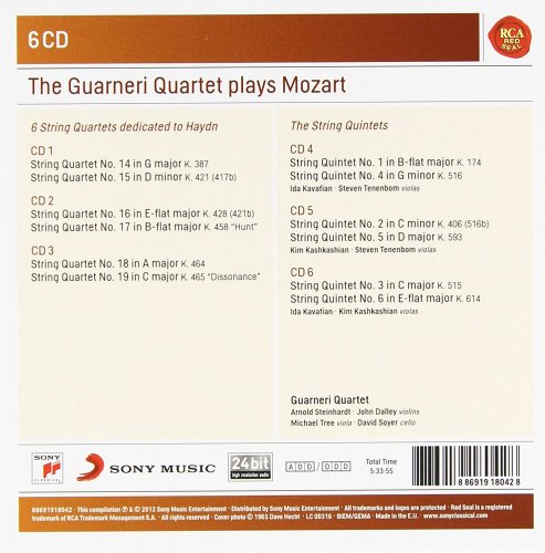 Guarneri Quartet - Guarneri Quartet plays Mozart Quartets and Quintets (2012)