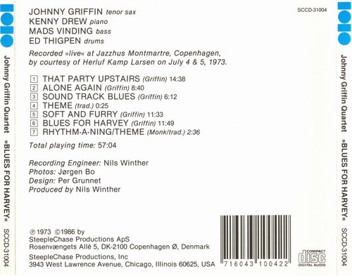 Johnny Griffin - Blues For Harvey (1973)