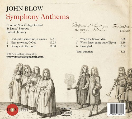 Choir of New College Oxford, Jacob Clayden, Robert Quinney - John Blow: Symphony Anthems (2016) [Hi-Res]