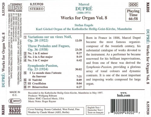 Stefan Engels - Dupré: Works for Organ, Vol.8 (1999)