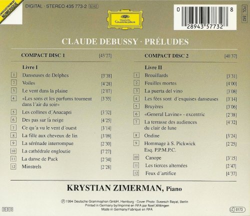 Krystian Zimerman - Debussy: Preludes (1994)