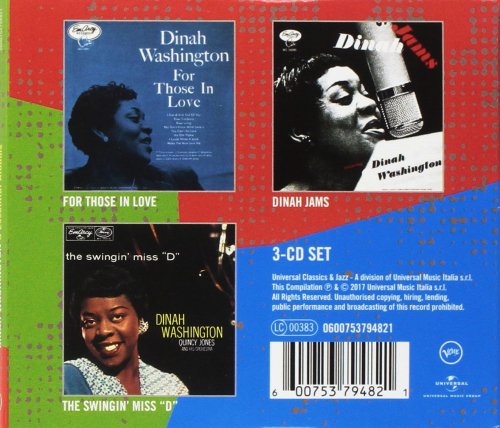 Dinah Washington - 3 Essential Albums (3CD, 2017) CD-Rip