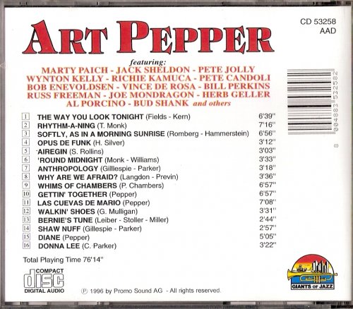 Art Pepper - Gettin' Together (1996)