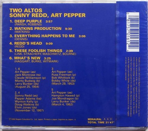 Art Pepper & Sonny Redd - Two Altos (1957) [1992]