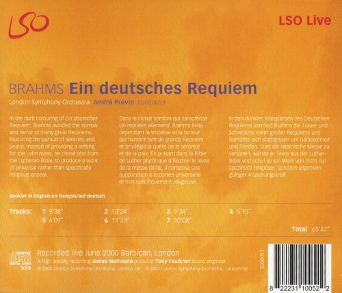 London Symphony Orchestra, André Previn - Brahms: Ein Deutsches Requiem (2002)