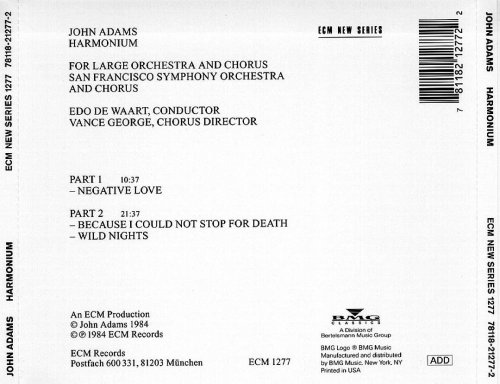 Edo de Waart, San Francisco Symphony Orchestra - John Adams: Harmonium (1984)