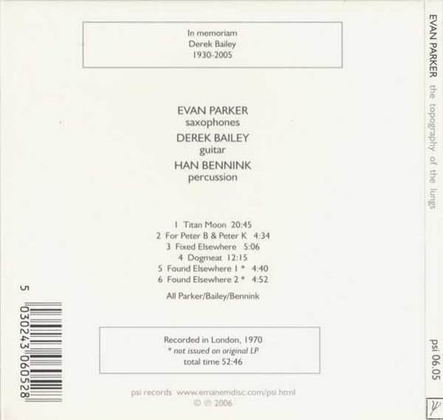 Evan Parker - The Topography of the Lungs (1970)