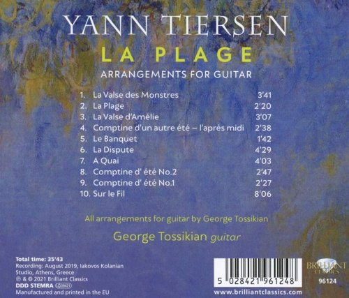 George Tossikian - Tiersen: La plage, Arrangements for Guitar (2020)