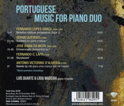 Luís Duarte, Lígia Madeira - Portuguese Music for Piano Duo (2020)