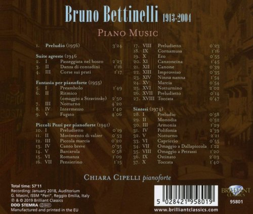 Chiara Cipelli - Bettinelli: Piano Music (2019) [Hi-Res]