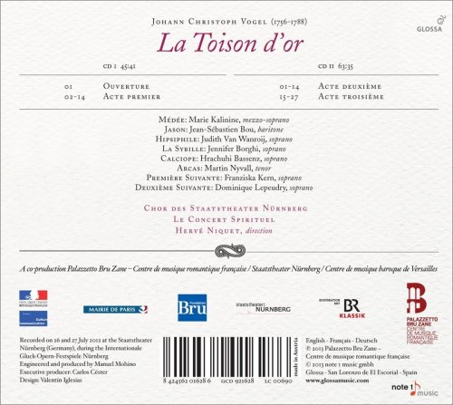 Le Concert Spirituel, Chor des Staatstheater Nürnberg, Hervé Niquet - Johann Christoph Vogel: La Toison d’or (2014) [Hi-Res]