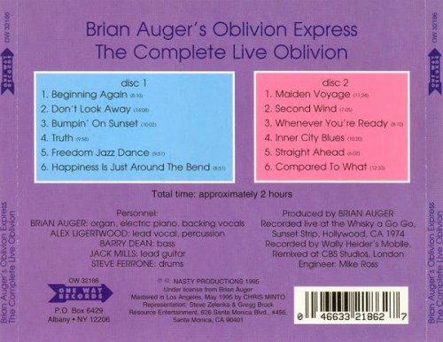 Brian Auger's Oblivion Express - The Complete Live Oblivion (1974-76/1995)