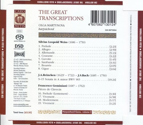 Olga Martynova - Harpsichord Gems, vol.2: The Great Transcriptions (2005) [SACD]