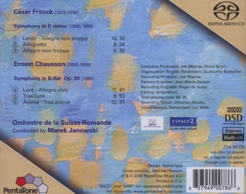 Orchestre de la Suisse Romande, Marek Janowski - Franck: Symphony In D Minor - Chausson: Symphony In B Flat Major (2006) [Hi-Res]