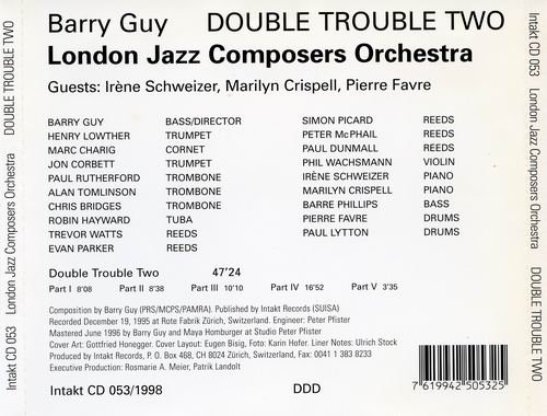 Barry Guy, London Jazz Composers' Orchestra - Double Trouble Two (1996)