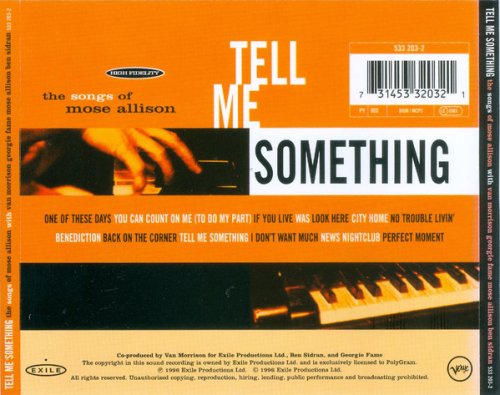 Van Morrison, Georgie Fame, Mose Allison, Ben Sidran - Tell Me Something: The Songs of Mose Allison (2015)