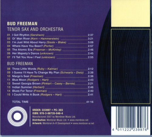 Bud Freeman - Tenor Sax and Orchestra, Bud Freeman (2007) [Original Long Play Albums] CD-Rip