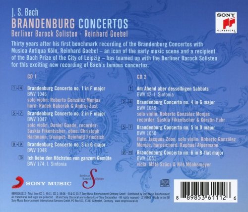 Berliner Barock Solisten, Reinhard Goebel - J.S.Bach: Brandenburg Concertos (2017)