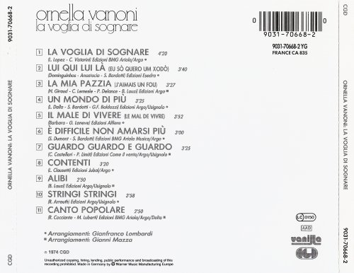 Ornella Vanoni - La Voglia Di Sognare (1988)