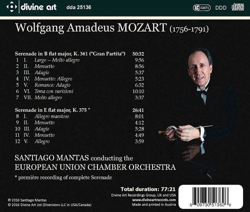 European Union Chamber Orchestra, Santiago Mantas - Mozart: Serenades Nos. 10 & 11 (2016) [Hi-Res]