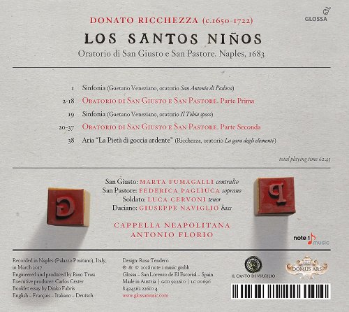 Marta Fumagalli, Federica Pagliuca, Luca Cervoni, Giuseppe Naviglio, Cappella Neapolitana, Antonio Florio - Ricchezza: Los Santos Niños (2018) [Hi-Res]