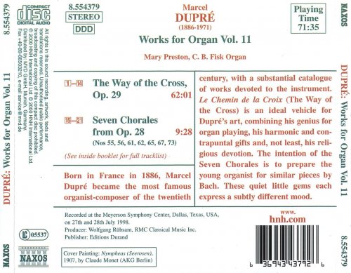 Mary Preston - Dupre: Works for Organ, Vol.11 (2000)