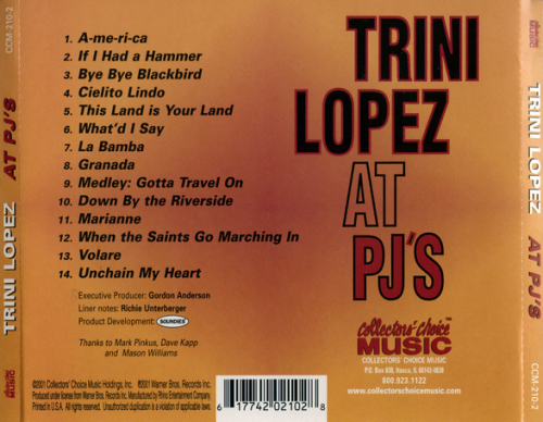 Trini Lopez - Trini Lopez-At PJ's (2001)