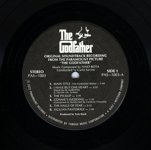 Nino Rota - The Godfather (Original Soundtrack Recording) (1972) LP