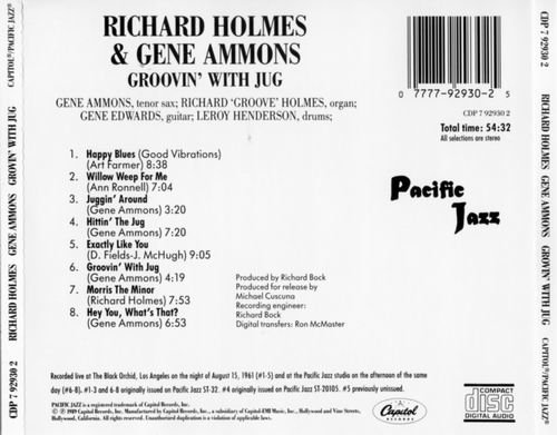 Richard Holmes & Gene Ammons - Groovin' with Jug (1961) CD Rip