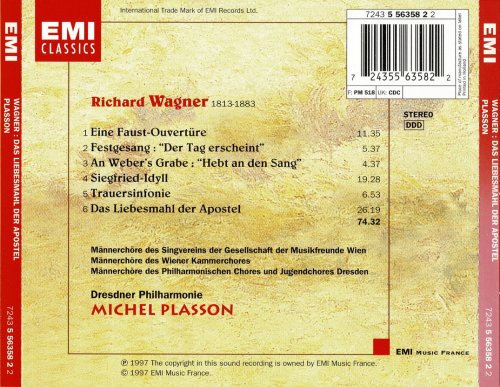 Dresdner Philharmonie, Michel Plasson - Wagner: Das Liebesmahl der Apostel (1997)