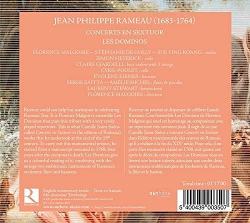 Les Dominos, Florence Malgoire - JEAN-PHILIPPE RAMEAU: Concerts en sextuor (2014) [Hi-Res]