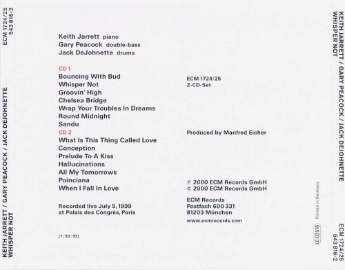 Keith Jarrett & Gary Peacock & Jack DeJohnette - Whisper No (2000)