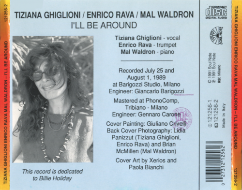 Tiziana Ghiglioni, Enrico Rava, Mal Waldron - I'll Be Around (1991)
