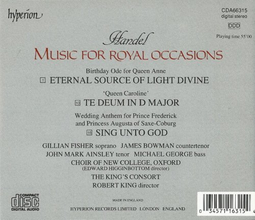 Robert King - Handel: Music for Royal Occasions (1989)