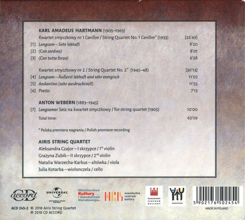 Airis String Quartet - Hartmann: String Quartets (2019) CD-Rip