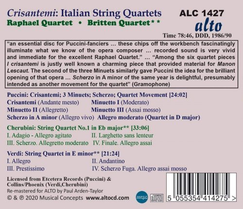 Raphael Quartet - Crisantemi: Italian String Quartets (2021)