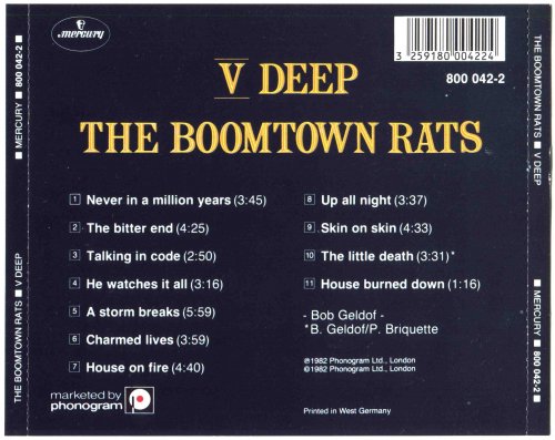 The Boomtown Rats - V Deep (1982) [1986] CD-Rip