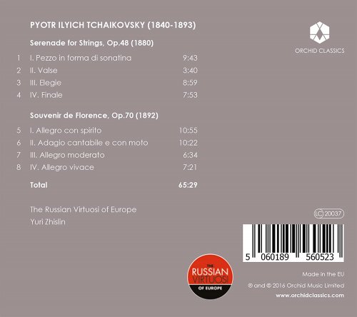 The Russian Virtuosi of Europe, Yuri Zhislin - Tchaikovsky: Serenade for Strings, Op. 48 & Souvenir de Florence, Op. 70 (2016) [Hi-Res]