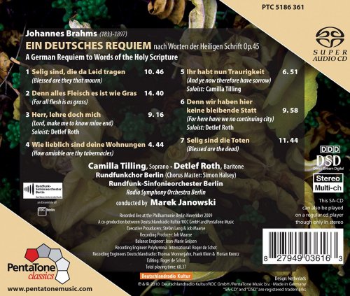 Rundfunk-Sinfonieorchester, Rundfunkchor Berlin, Camilla Tilling, Detlef Roth - Brahms: Ein deutsches Requiem (2010) [SACD]