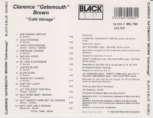 Clarence 'Gatemouth' Brown - Cold Storage (1973)