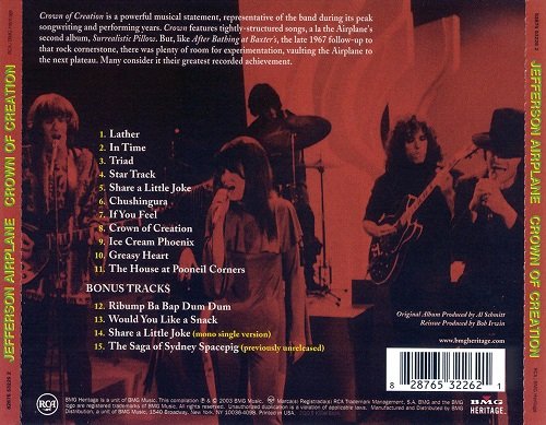 Jefferson Airplane - Crown Of Creation (Reissue, Bonus Tracks Edition) (1968/2003)