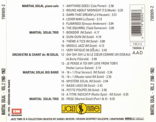 Martial Solal - Martial Solal, Vol.2 (1960-1962)- Solos-Trios-Big Band (1992)