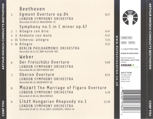 Berlin Philharmonic Orchestra, Arthur Nikisch, London Symphony Orchestra - Beethoven: Symphony No. 5 • Egmont Overture (2008)