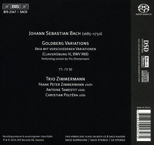 Trio Zimmermann - J.S.Bach: Goldberg Variations (2019) CD-Rip
