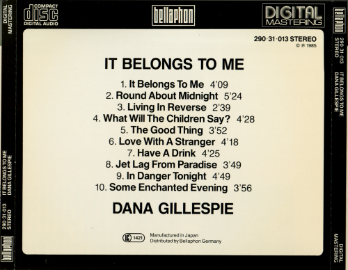 Dana Gillespie - It Belongs to Me (Japan 1985)