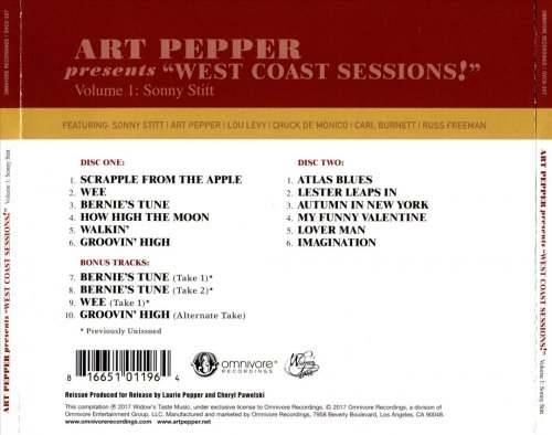 Art Pepper - Art Pepper Presents "West Coast Sessions!" Vol.1: Sonny Stitt (2017)