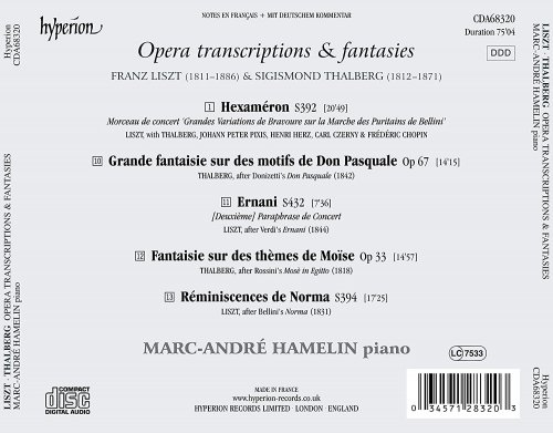 Marc-André Hamelin - Liszt & Thalberg: Opera transcriptions & fantasies (2020) [CD-Rip]