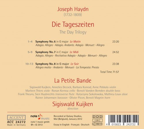 La Petite Bande, Sigiswald Kuijken - Haydn: Die Tageszeiten (2012)
